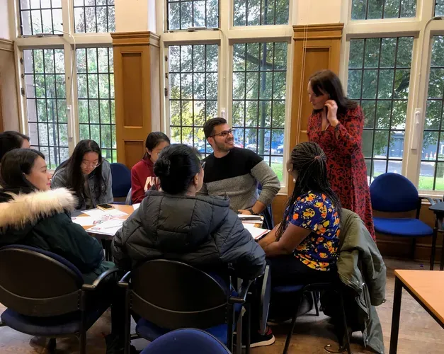 students in class in the School of Business