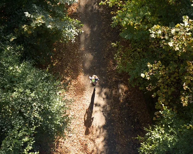 Overhead view of Balgay Park in Dundee
