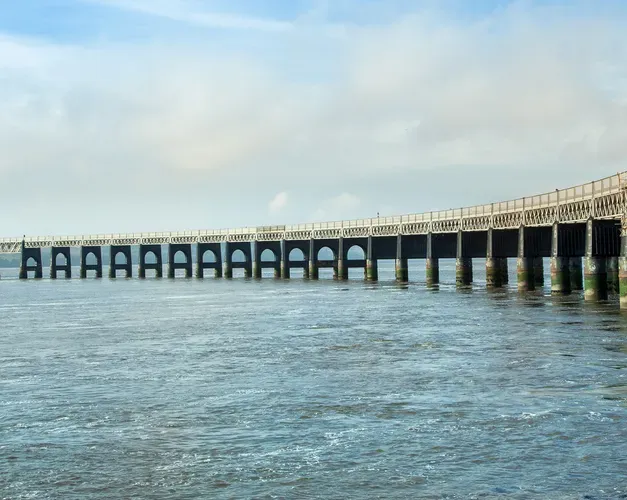 Dundee waterfront and railbridge