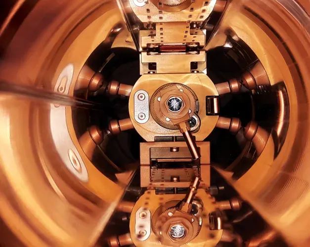 Image of robot inside a 74millimetre-aperture LHC beam screen
