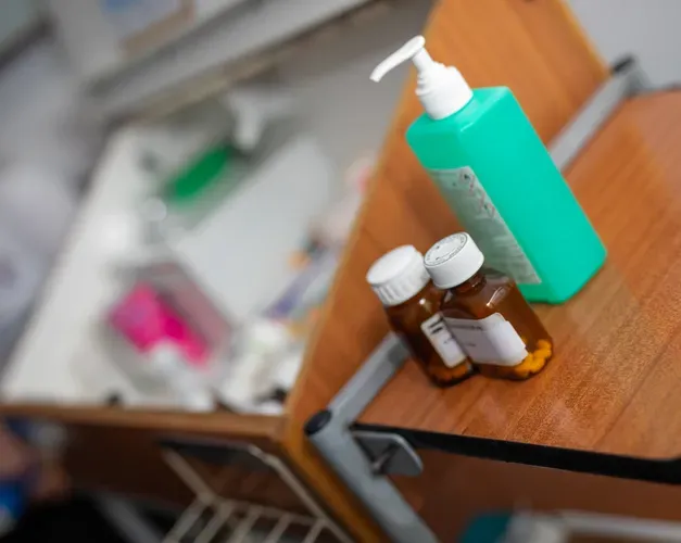 Hand sanitiser and medication