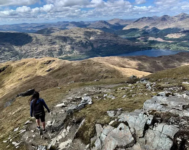 view over mountains with Wan Nee