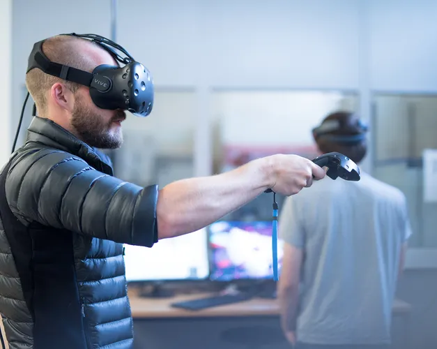 a man using a vr headset