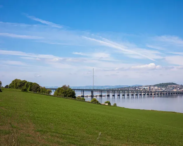 View of Dundee and the Tay Road Bridge from Fife