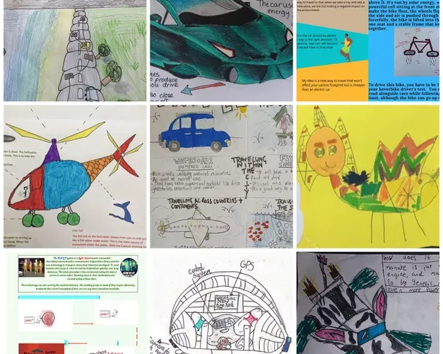 Collage of colourful poster designs