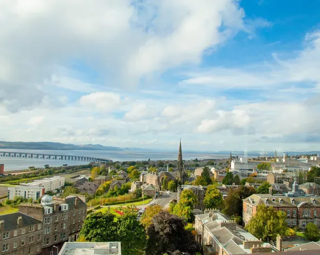 View of Dundee of Perth Road looking towards the river Tay