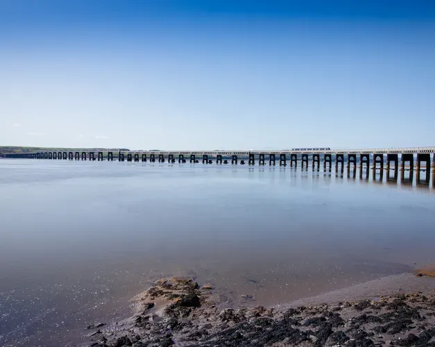 View of River Tay with Tay Rail Bridge
