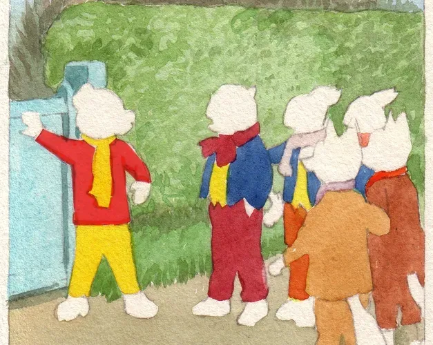 A hand-painted Rupert the Bear image that features in the new exhibition