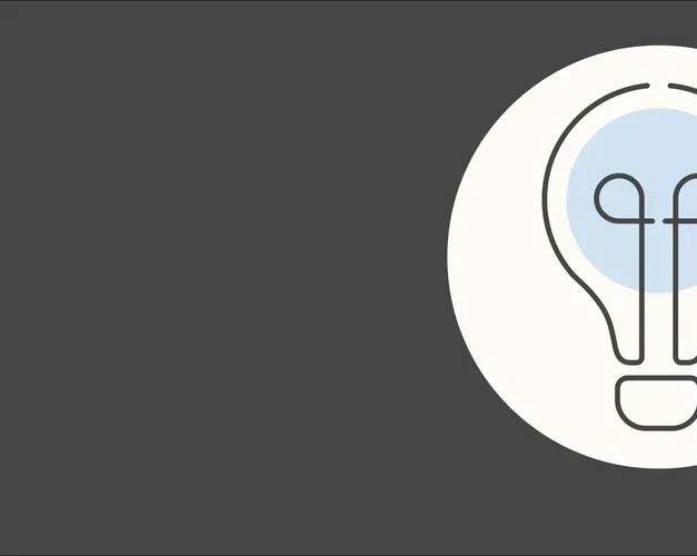 Outline sketch of a lightbulb, on a grey background