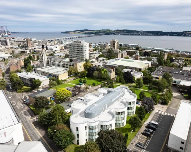 City campus from above looking towards the River Tay