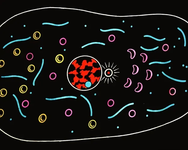 Detail from a teaching chart of The Cell by Paul Sougy