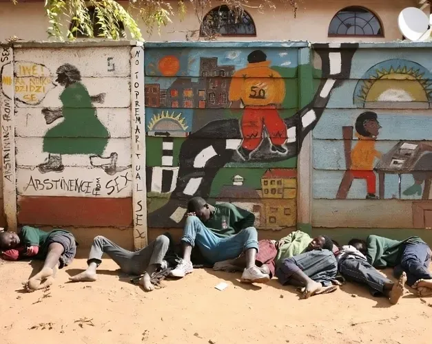 a photograph outside a drop in centre