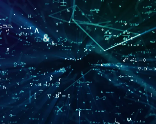 maths calculations on background of data