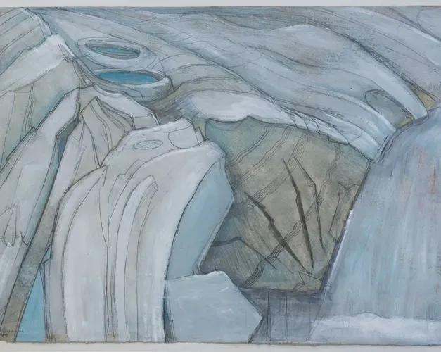 A painting entitled ‘End of the Glacier Upper Grindelwald’