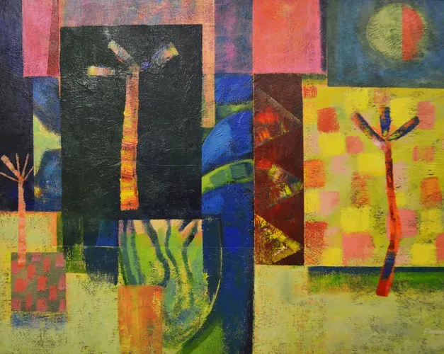 Marrakesh 1, colourful painting by Peter Flynn