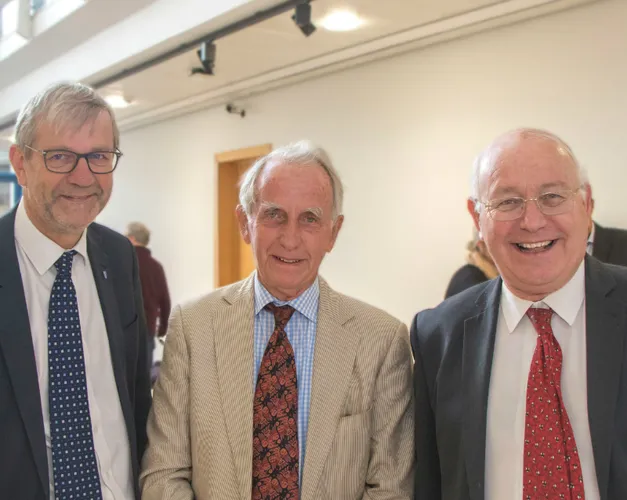 Pete Downes, Peter Garland and Philip Cohen stand together