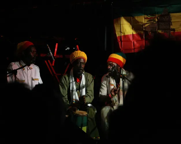 Photograph by Sireita Mullings of Jamaican musicians