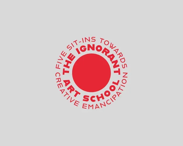 Ignorant Art School written in a circle around a red circle