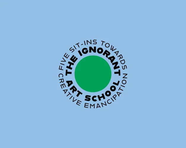 The Ignorant Art School logo blue and green