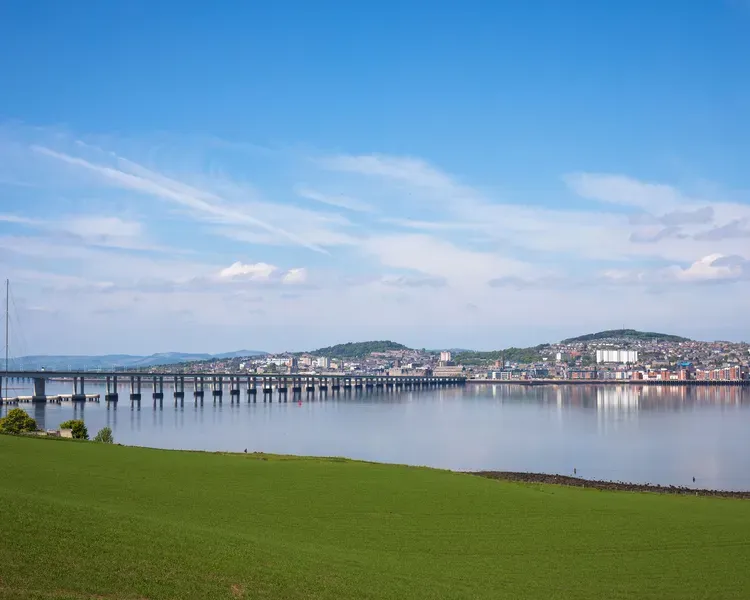 View of Dundee over the river Tay