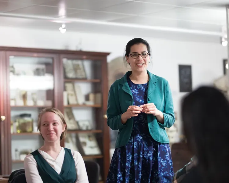 a workshop in the D'Arcy Thompson museum