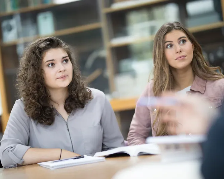 Students in a tutorial