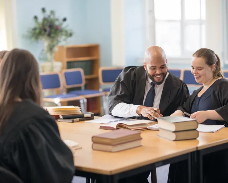 Students in mooting room