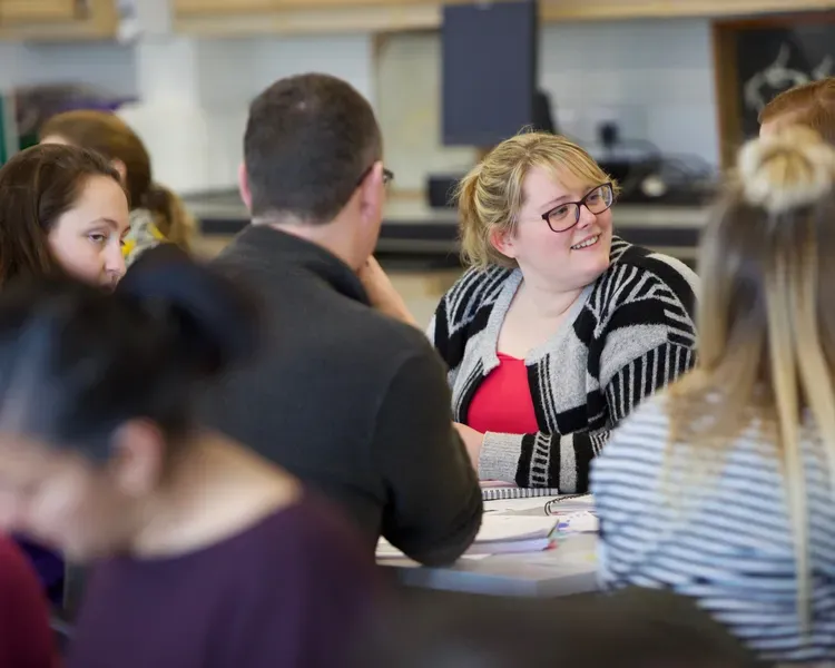 students in a seminar group