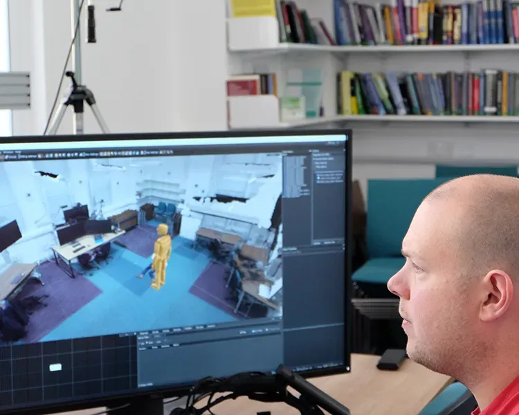 a man working on a computer