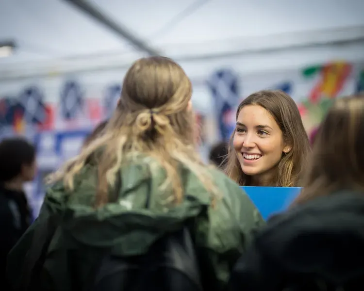 Students at an event