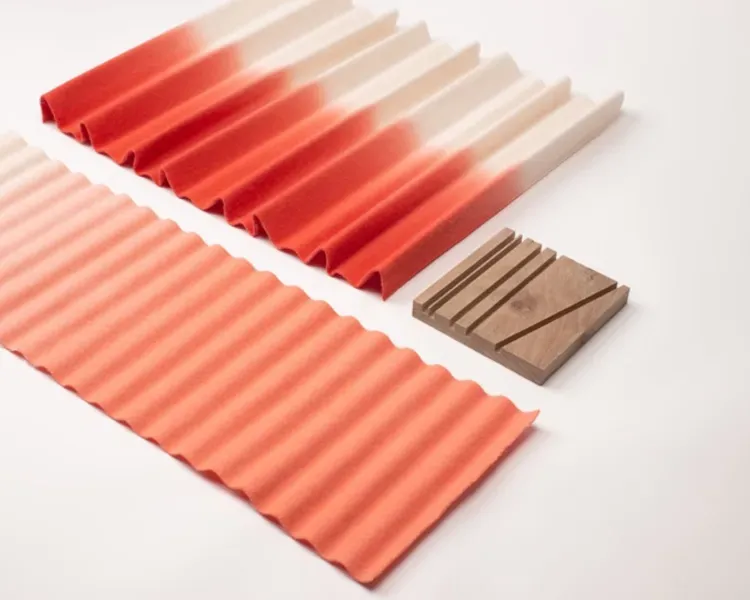 red and white dyed fabric