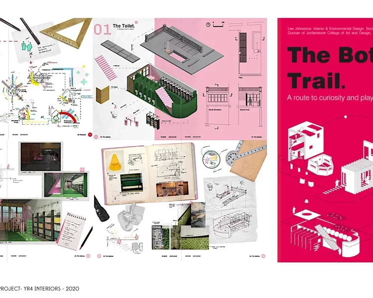 The Bothy Trail - sketches showing how the project has developed and some photos of the interior