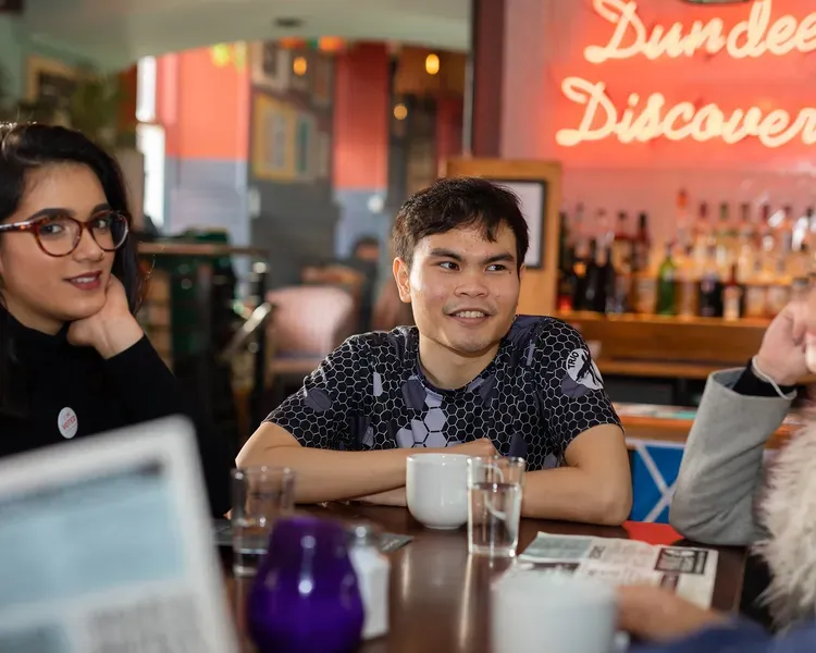 Students in a bar in Dundee