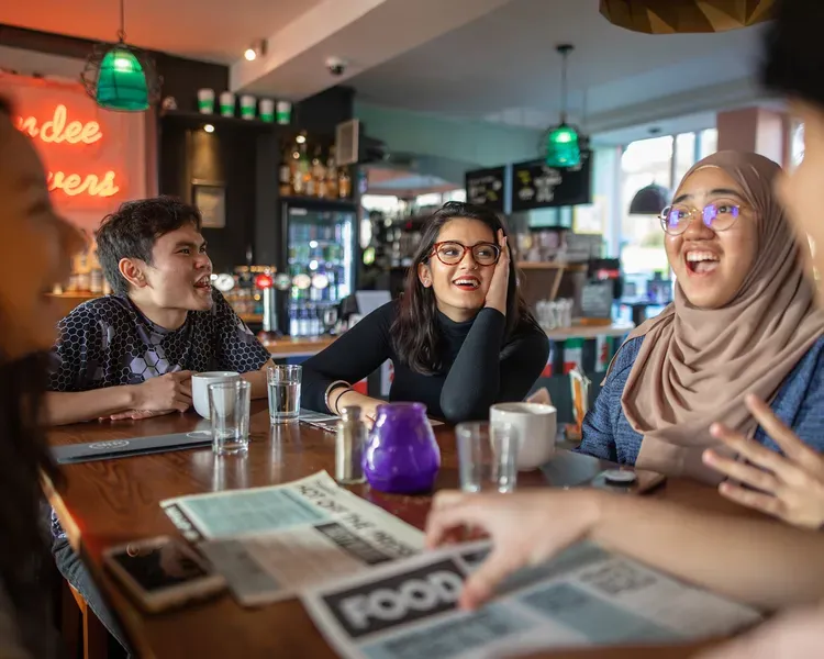 Students in a bar in Dundee