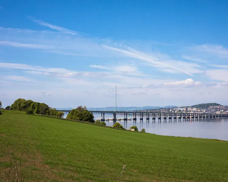 View of Dundee and the Tay Road Bridge from Fife