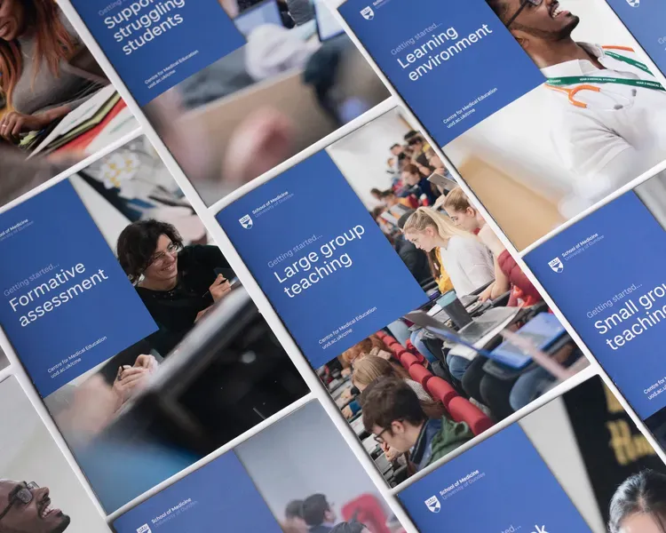 A selection of leaflets using the University's brand identity
