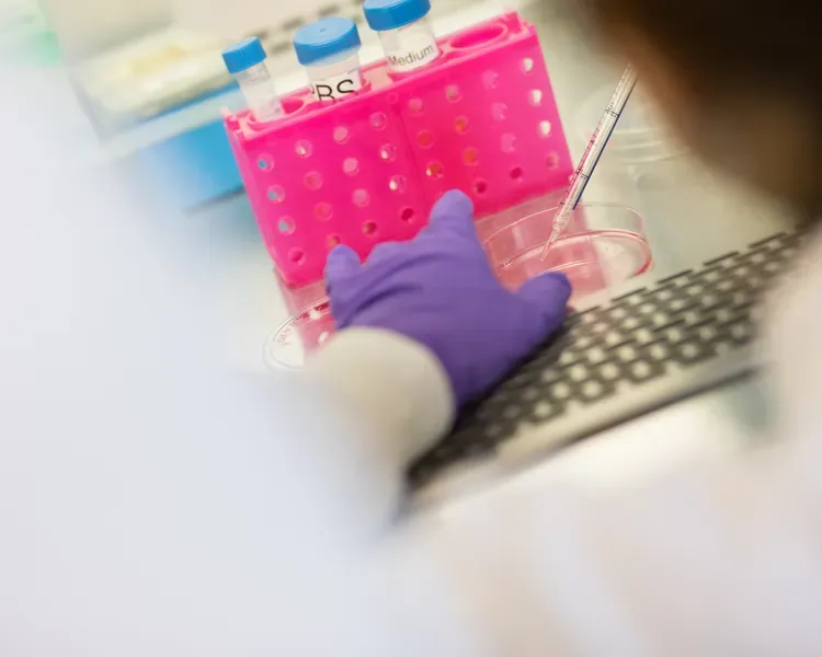 test tubes in lab environment