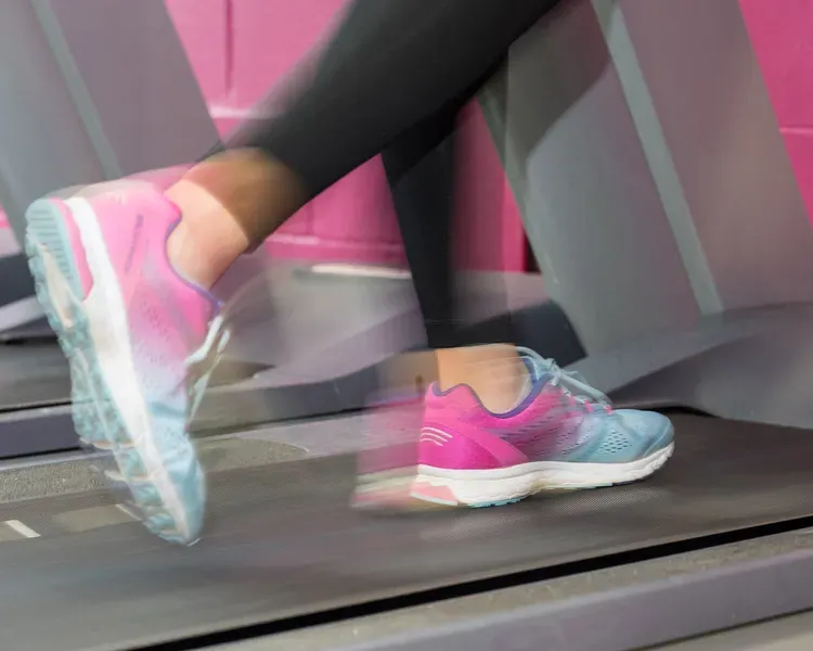 Feet on treadmill