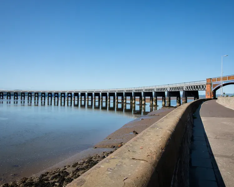 View of River Tay with Tay Rail Bridge