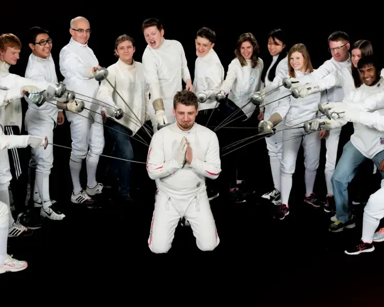group of fencers