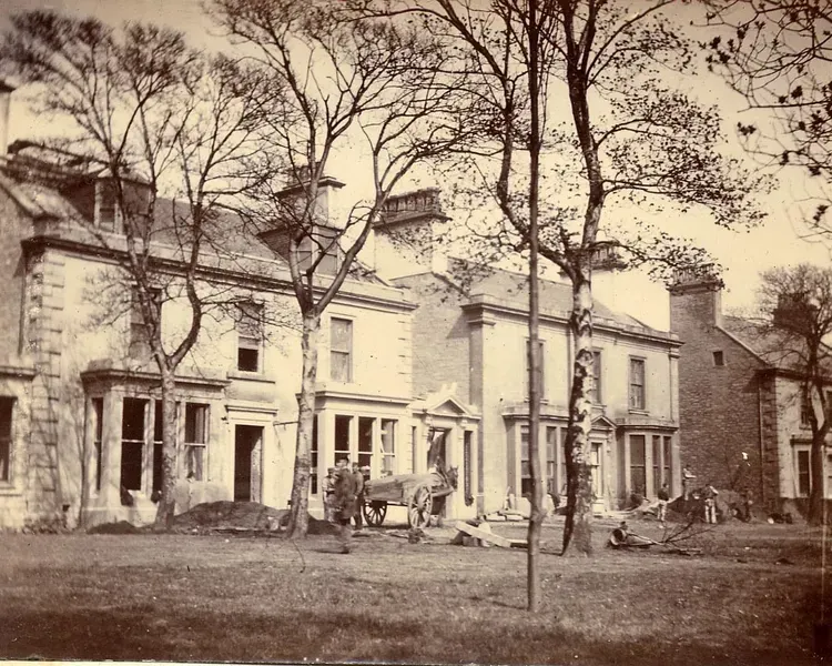 Photo of building prep for University College 1883