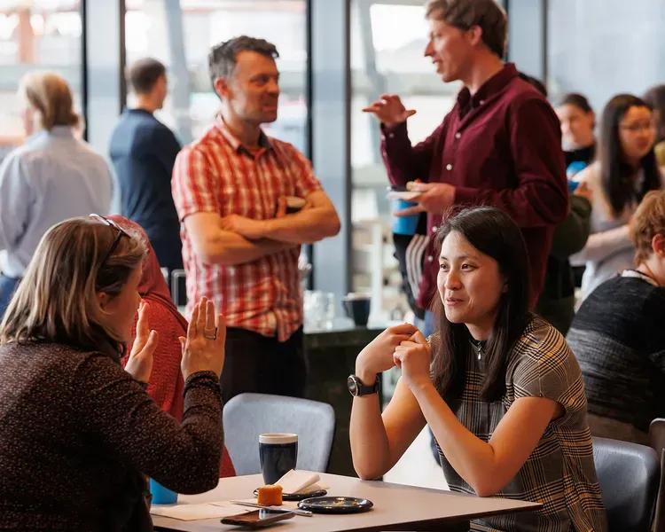 Staff in the Division of Molecular, Cell and Developmental Biology socialising at event