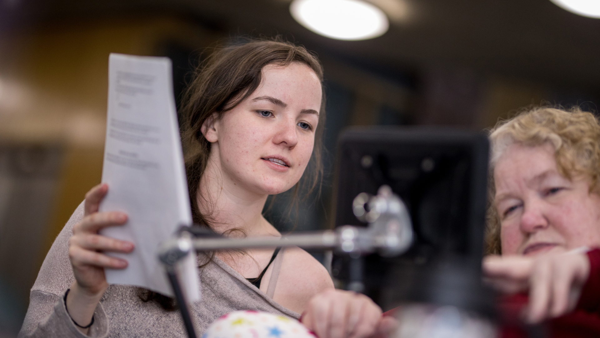 a student working on assistive technology
