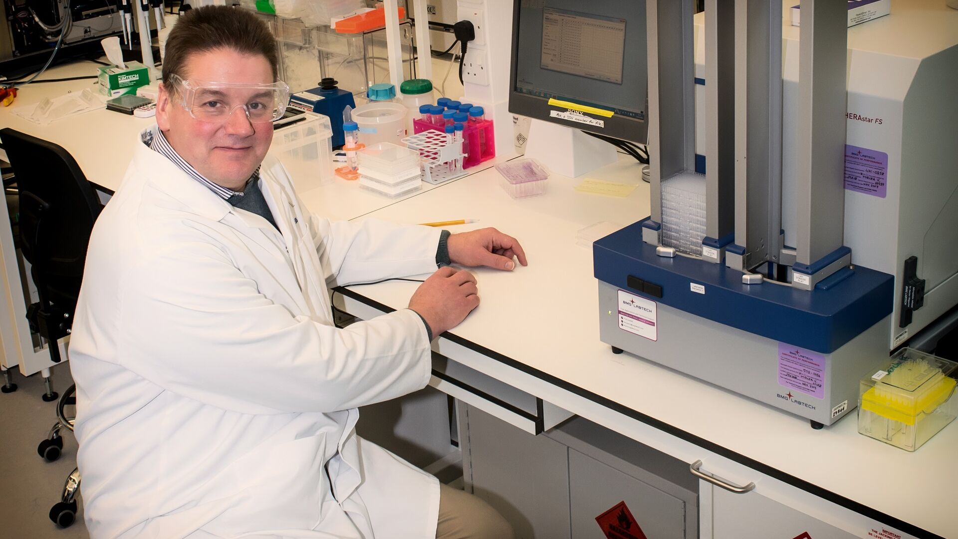 David Gray in lab