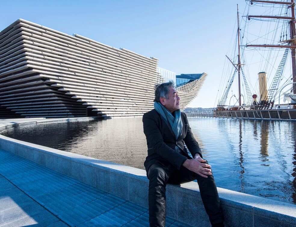 Kengo Kuma outside the V&A Dundee