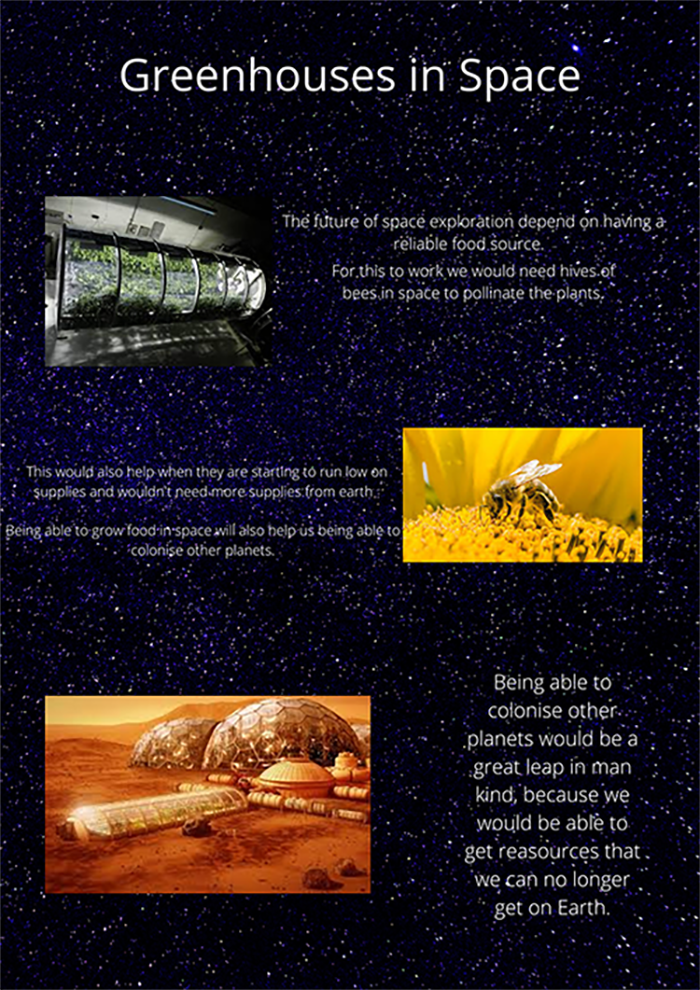 a poster about greenhouses in space