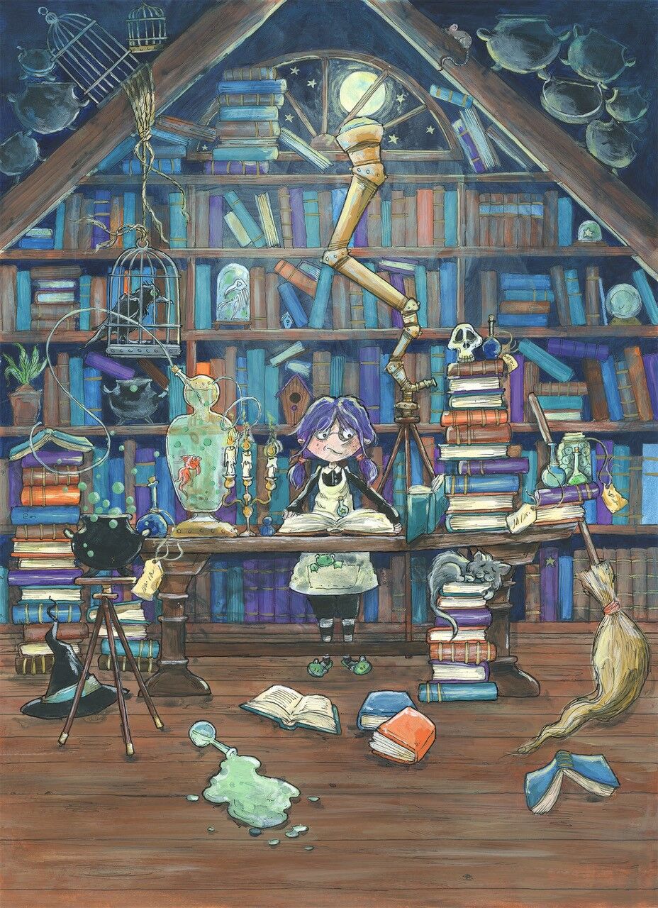 Ramona's Library and Apothecary illustration
