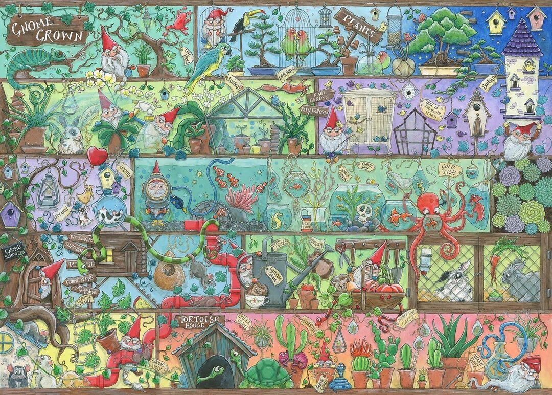 Zoe's first jigsaw puzzle (Gnome Grown)