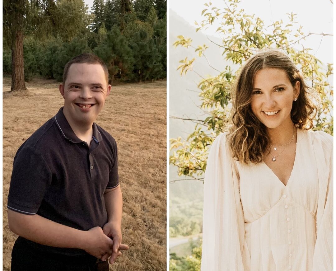 collage of rebekah and her brother jeremy