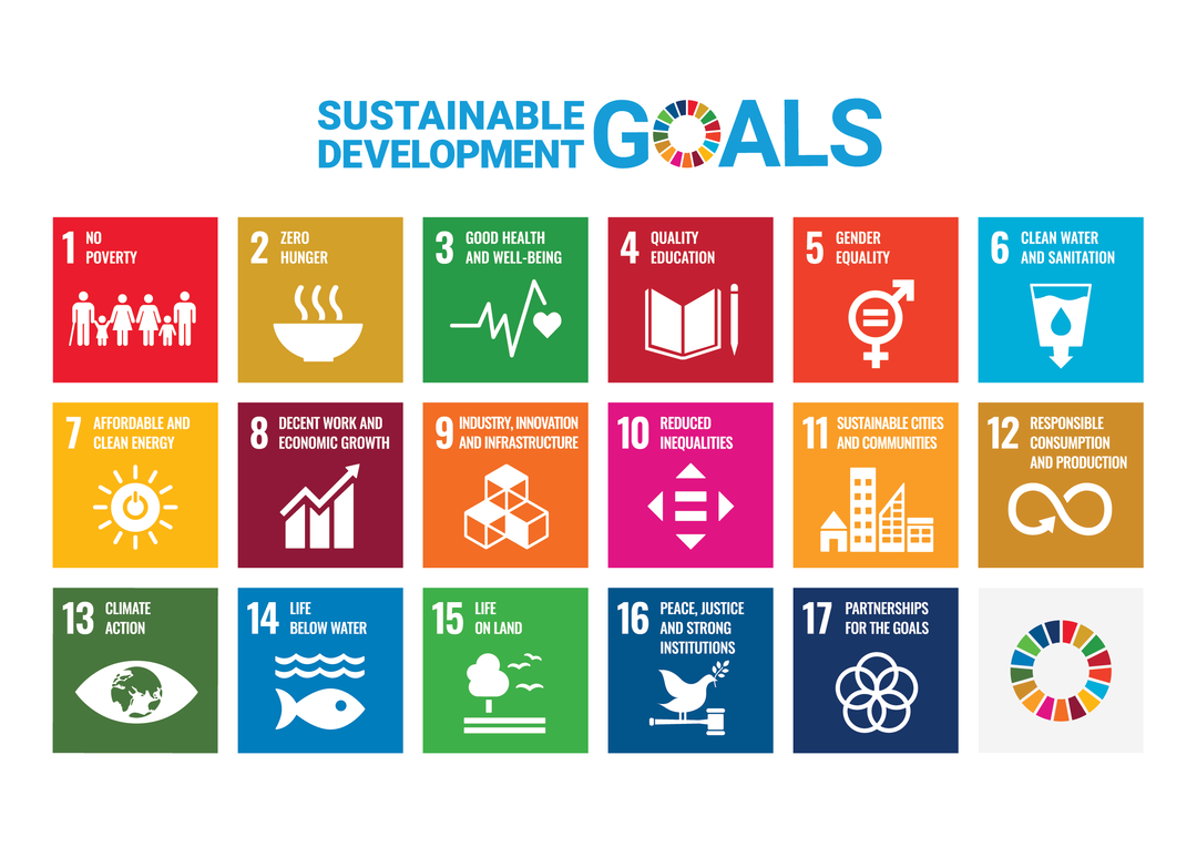 A graphic showing the UN Sustainable 17 goals 